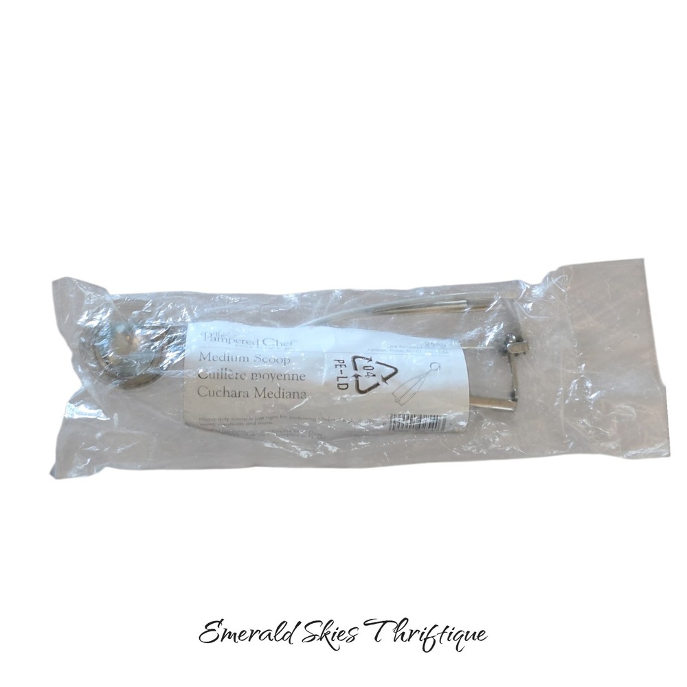 Pampered Chef Stainless Steel Medium Portioning Measuring Scoop New free ship